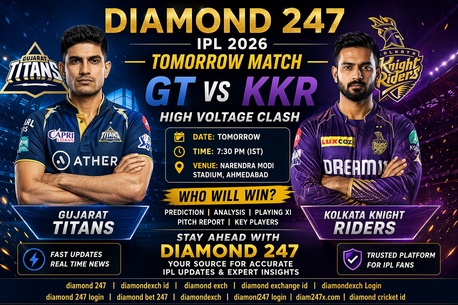 New Delhi, Business, Diamond 247: Tomorrow&rsquo;s GT Vs KKR Match Preview, Stats & Key Players