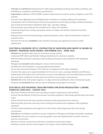 Yanbu, Job Seekers, Electrical Engineer