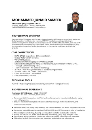 Riyadh, Job Seekers, MECHANICAL QC ENGINEER