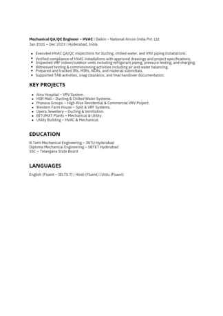 Riyadh, Job Seekers, MECHANICAL QC ENGINEER