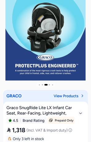 Al Aziziyah, Baby & Kid Stuff, SAR 350,  Car Seat Brand GRACO For Sale