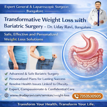 Bangalore, Health, Transformative Weight Loss With Bariatric Surgery &ndash; Dr. Uday Ravi, Bangalore