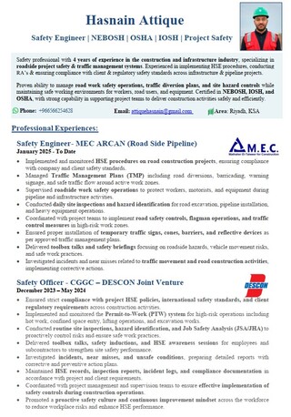 Olaya, Education, Professional CV / Resume Preparation