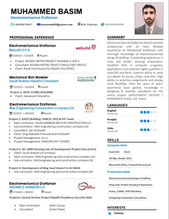 Olaya, Education, Professional CV / Resume Preparation