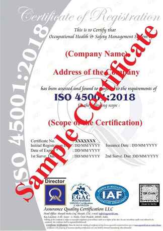 Noida, Business, Empower Safety Culture With ISO 45001:2018 Certification