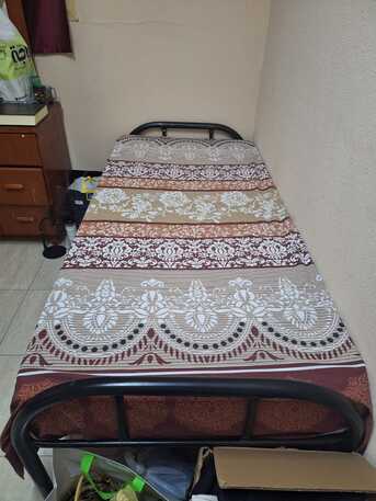 Jubail, Household Items, SAR 250,  Single Bed (cot) Along With Medicated Mattress Sleep Ezze (Omani) & Plywood Base For Sale