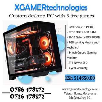 Nairobi, Electronics, KES 514650,  Tailor Made Core I9 Desktop With GeForce RTX 4060Ti