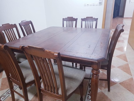 Al Malaz, Furniture, SAR 600,  DINING TABLE, TABLE TENNIS TABLE AND CYCLE FOR SALE (URGENT SALE)