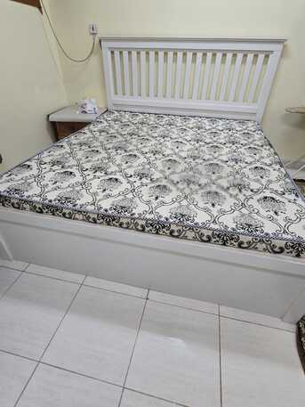 Khobar, Furniture, SAR 450,  King Size Bed With Mattress For Sale &ndash; Excellent Condition
