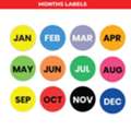 USD 9,  Month Labels For Organized Planning & Tracking | StickerJet