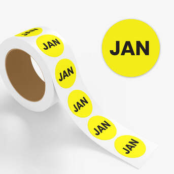 New York, Materials, USD 9,  Month Labels For Organized Planning & Tracking | StickerJet