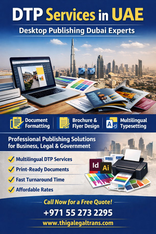 Dubai, Legal, DTP Services In UAE | Desktop Publishing Dubai Experts
