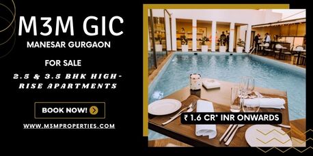 Gurgaon, Real Estate For Sale, INR 16000000,  2 BR,  M3M GIC Manesar Gurgaon &ndash; Smart Urban Homes