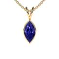 USD 1056,  14K Yellow Gold Natural Tanzanite Necklace - Buy Now