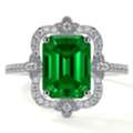 USD 3758,  Timeless Vintage Emerald Rings With Classic Elegance