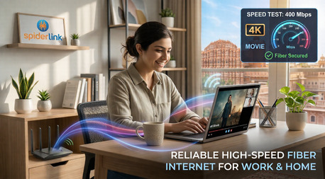 Jaipur, Free Items, INR 499,  High Speed 400 Mbps Fiber Broadband Service In Jaipur
