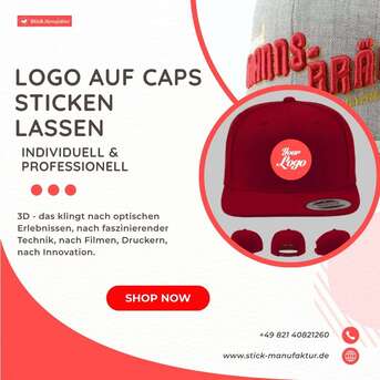 Berlin, Business, Logo Auf Caps Sticken Lassen - Individuell & Professionell