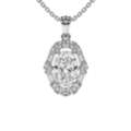 USD 2064,  Get Lab Diamond Necklace Elegant Halo Diamond Pendant