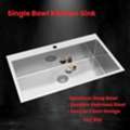 INR 22990,  Premium Large Single Bowl Kitchen Sink With Drainboard For Modern Kitchens