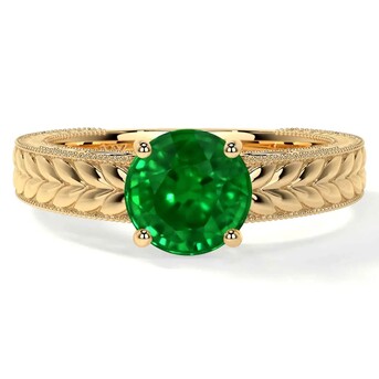 New York, Jewelry, USD 3861,  Premium Solitaire Emerald Rings With AAAA Quality Natural Emerald