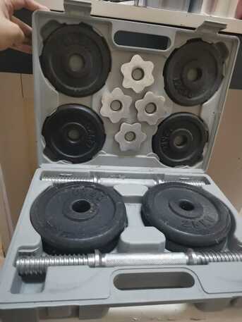 Dammam, Sporting Goods, SAR 210,  20kg Dumbbell Set Adjustable Total Weight Plates. Body Sculpture