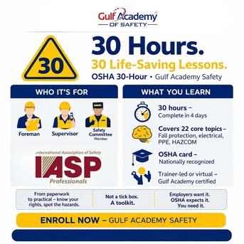 Sharjah, Lessons Offered, 30 Hours OSHA Training &ndash; Get Certified Fast