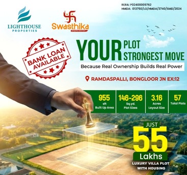 Hyderabad, Residential Plots, INR 21000,  HMDA & RERA APPROVED PROJECT @RAMDASPALLY