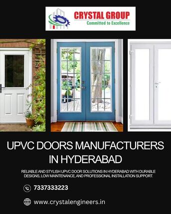 Hyderabad, Construction, Quality UPVC Entrance Doors Crafted For Long-Term Performance