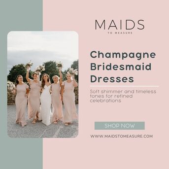 London, Clothing & Accessories, GBP 60,  Champagne Bridesmaid Dresses For Elegant Wedding Style | Maids To Measure UK