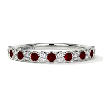 New York, Jewelry, USD 1984,  Grab Ruby Wedding Band 0.58cttw Ruby Wedding Ring