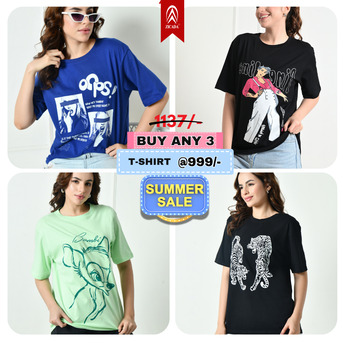 New Delhi, Clothing & Accessories, INR 999,  Upgrade Your Everyday Style With Zicada&rsquo;s Printed T-Shirts For Women, Available At Just ₹9