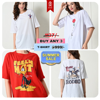 New Delhi, Clothing & Accessories, INR 999,  Upgrade Your Everyday Style With Zicada&rsquo;s Printed T-Shirts For Women, Available At Just ₹9