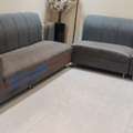 SAR 350,  L-Shaped Corner Sofa &ndash; Grey Fabric, 320&times;220cm &ndash; Good Condition