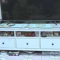 SAR 550,  IKEA TV TABLE WHITE With Free Plastic Cabinet