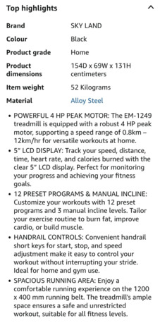 Al Izdihar, Health & Beauty Items, SAR 850,  FOR SALE: Skyland EM-1249 Motorized Treadmill