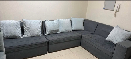 Al Jubail Al Balad, Furniture, SAR 450,  L Shaped Long Sofa Set With Coushiens
