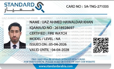 Dammam, Job Seekers, Looking For Fire Watch Position