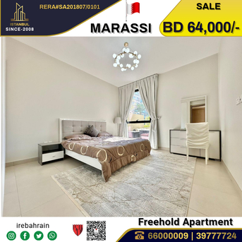 Muharraq, Real Estate For Sale, BHD 64000,  1 BR,  Fully Furnished Luxury Apartment For Sale In Marassi Park