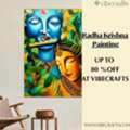 INR 3499,  Beautiful Radha Krishna Painting For Spiritual Home D&eacute;cor