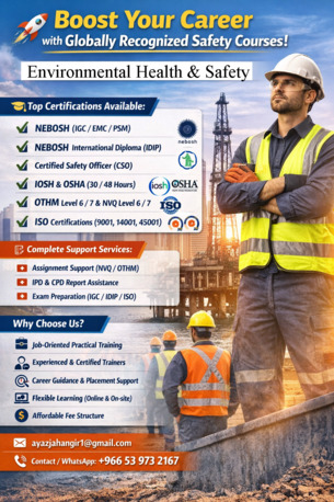Riyadh, Career Counseling, EHS Certificates & Diploma In Any Filed Available On Discount Rate !!!
