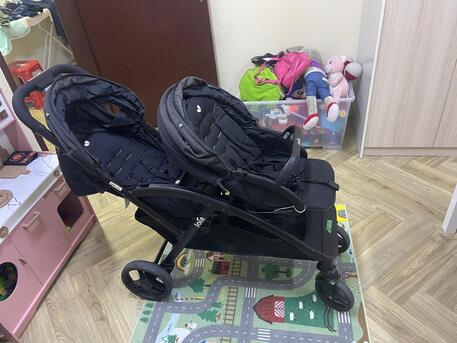 Jubail, Household Items, SAR 600,  JOIE EVALITE DOUBLE TWIN STROLLER WITH METAL FRAME AND WHEEL LOCK FOR SALE