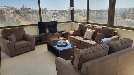 Amman, Apartments, Flats, Houses & Villas, JOD 12000/year,  Furnished,  2 BR,  100 Sq. Meter,  ASTONISHING Views Furnished Roof Flat In A New Building 4 Rent-Gym-from OWNER