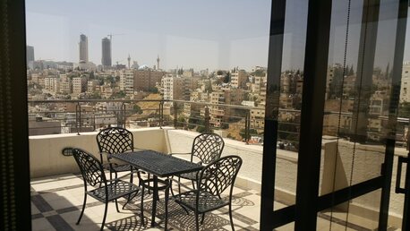 Amman, Apartments, Flats, Houses & Villas, JOD 1000/month,  Furnished,  2 BR,  100 Sq. Meter,  BrEaThTaKiNg Views Furnished Roof Flat In A New Building 4 Rent-Gym-from OWNER