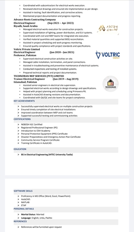 Makkah, Job Seekers, Electrical Engineer