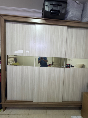 Al Wizarat, Furniture, SAR 400,  A Well Maintained Big Wardrobe 8ft*7ft 3 Door Is Avilable For Sale 400