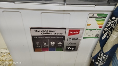 Al Murabba, Appliances, SAR 200,  Impex Semi Automatic 7kg -200SAR