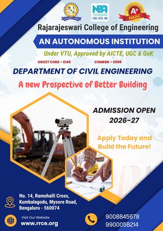 Bangalore, Education, Civil Engineering Admissions 2026-27 | B.E. Programme | RRCE Bangalore