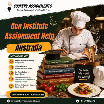 Sydney, Education, Gen Institute Assignment Help: Ace Your Commercial Cookery Courses With Expert Support