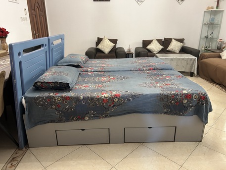 Jeddah, Baby & Kid Stuff, SAR 600,  Twin Bed For Kids 90x190 Cm Each With Medical Mattress
