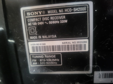 Adliya, Electronics, BHD 200,  Sony (original) Music System (amp & Speakers)